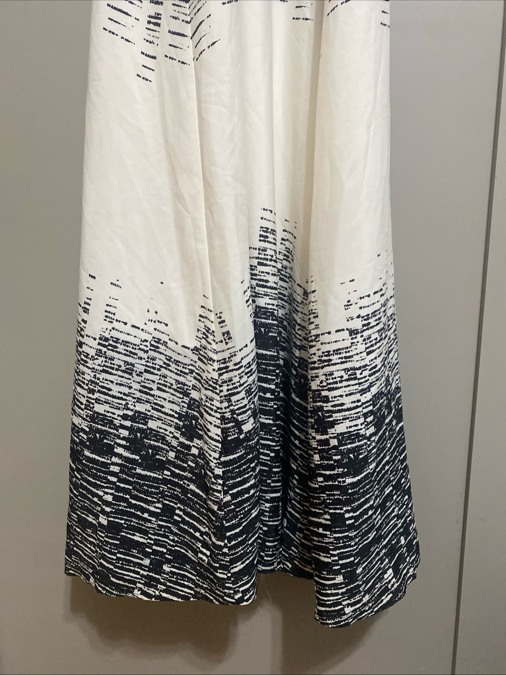Vince Camuto Black & White Halter Ombre Maxi Gown - Picture 2 of 7